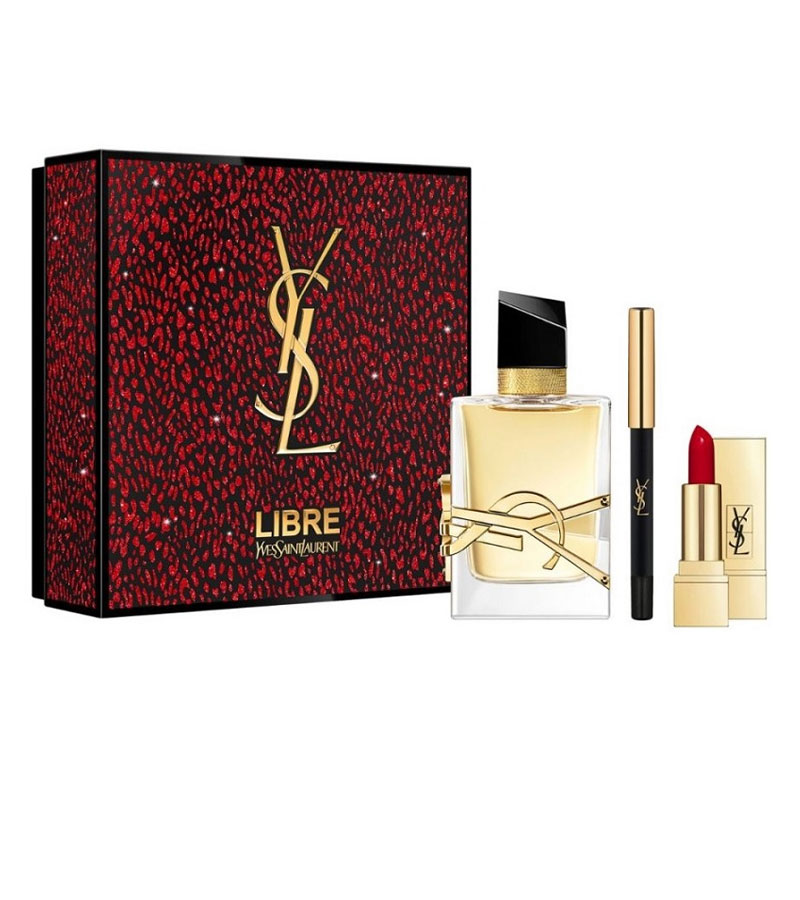 Yves Saint Laurent Libre Femme Case Eau de Parfum spray 50 ml + lipstick +  Pouch